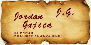 Jordan Gajica vizit kartica